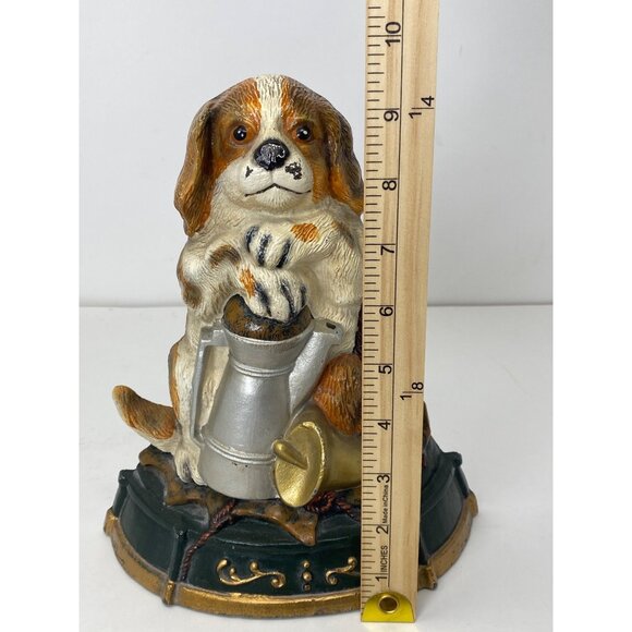 Vintage Three Hands Corp Cast Iron Beagle Dog Doorstop 9.5in Hand Painted - Picture 4 of 8